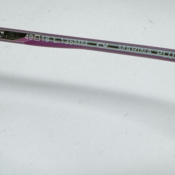 BCBGMAXAZRIA Marina Plum Laminate 49/18/135 Eyeglass Frame H17621 - Picture 6 of 9